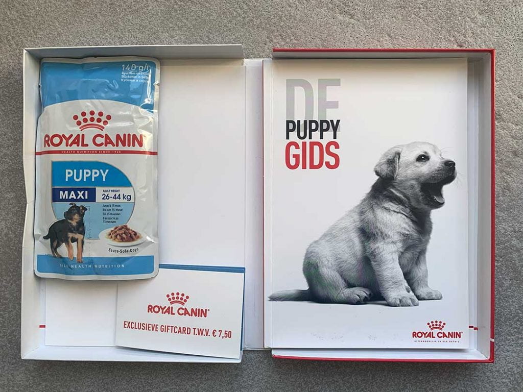 Gratis puppypakket van Royal Canin